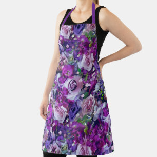 Violet Roses Garden Apron