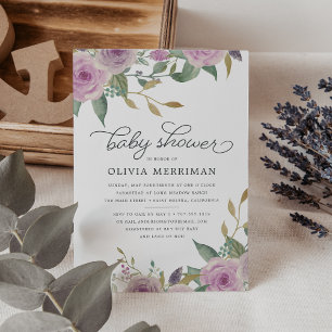 Violet & Sage Baby Shower Invitation