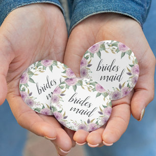 Violet & Sage Bridesmaid 6 Cm Round Badge