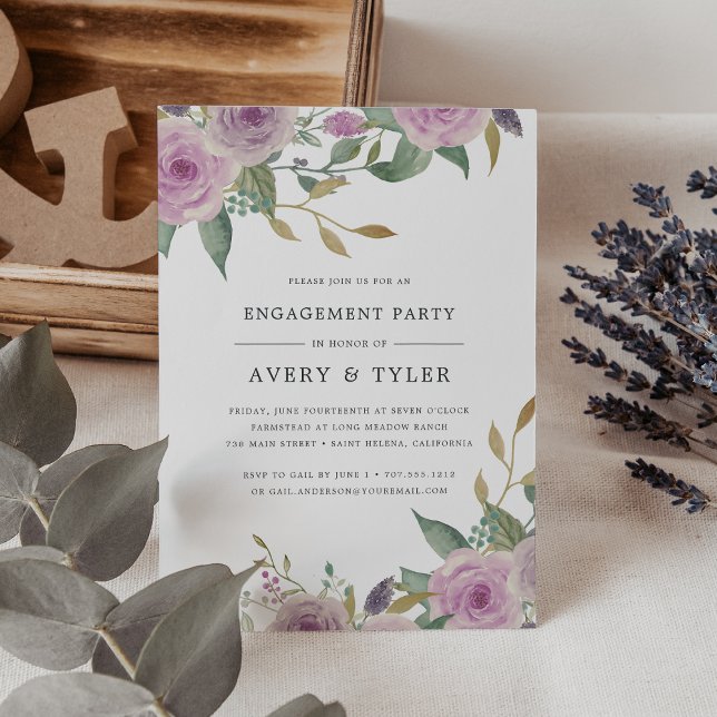Violet & Sage Engagement Party Invitation (Creator Uploaded)