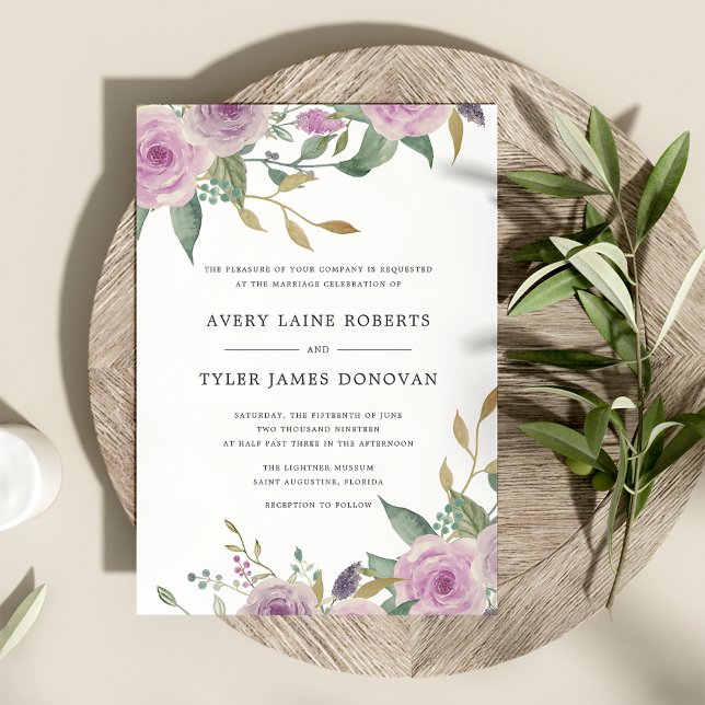Violet & Sage Wedding Invitation (Creator Uploaded)