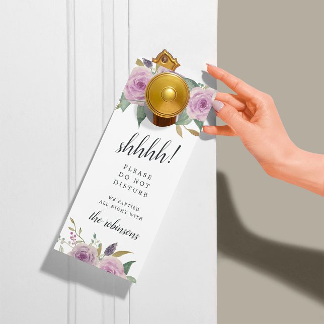 Violet & Sage Wedding Welcome/Do Not Disturb Door Hanger (Creator Uploaded)