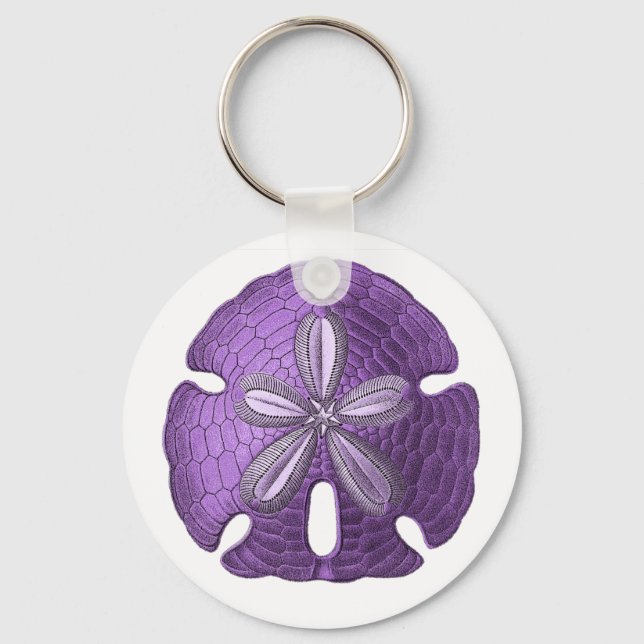 Violet Sand Dollar Key Ring (Front)