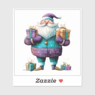 Violet Santa Bringing Christmas Joy