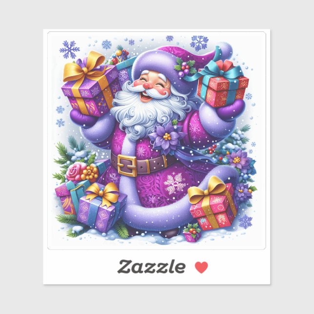 Violet Santa Celebrating Christmas (Sheet)