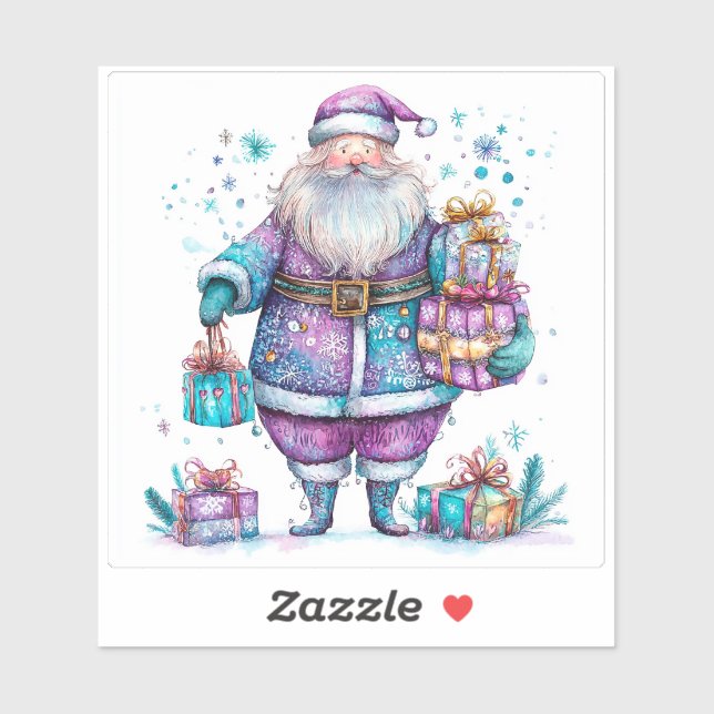 Violet Santa Spreading Christmas Cheer (Sheet)