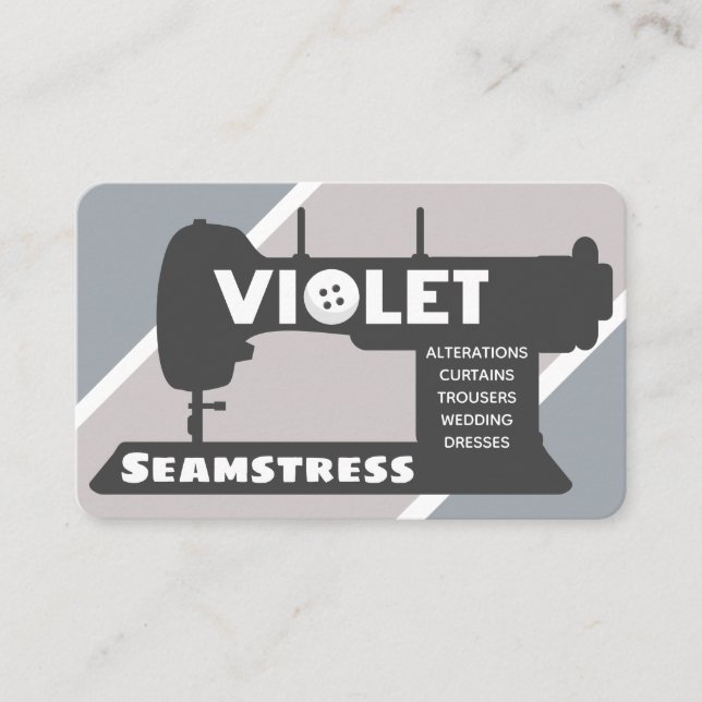 Violet Seamstress Business Card (Front)