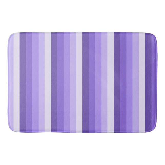 Violet shadow stripes bath mat (Front)