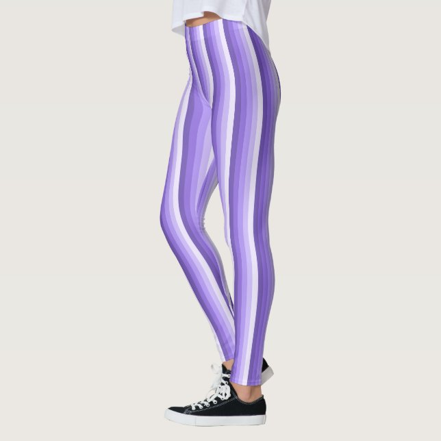 Violet shadow stripes leggings (Left)