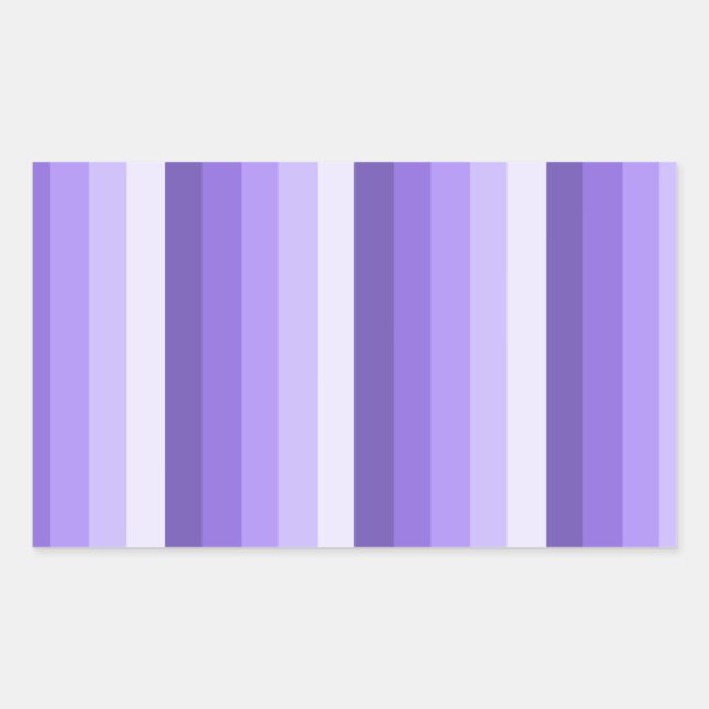 Violet shadow stripes rectangular sticker (Front)