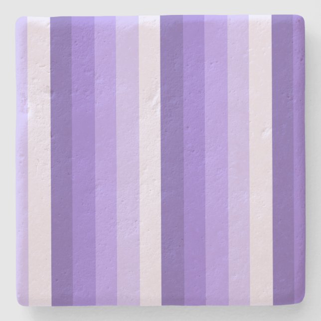 Violet shadow stripes stone coaster (Front)