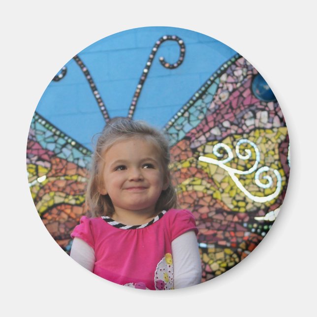 Violet (sheepish) Butterfly Magnet (Front)