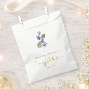 Violet Simple Seed packet Funeral Favour Bags