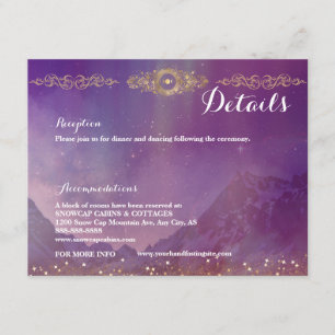 Violet Sky Gold Moon Enclosure Card