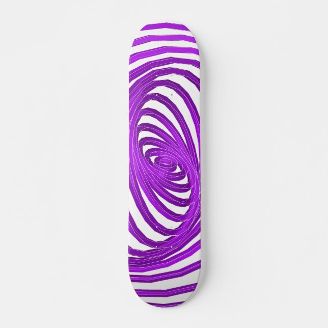 Violet Spiral Graphics: Custom Skateboard (Front)
