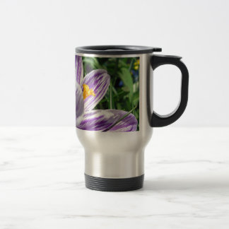 Violet spring crocus travel mug