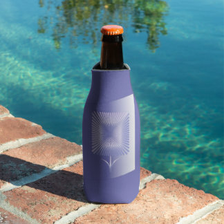 Violet square flower bottle cooler