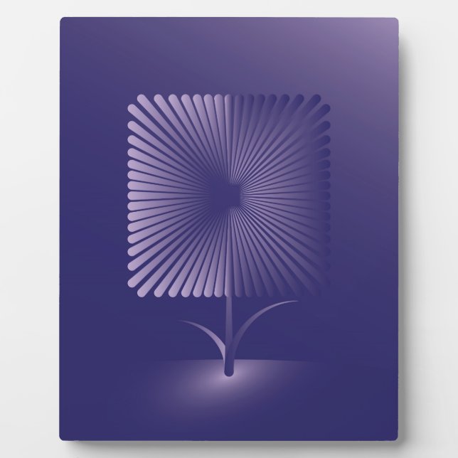 Violet square flower plaque (Front)