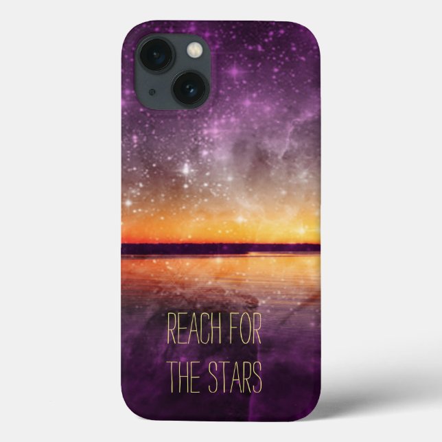 Violet Stars And Sunset Lake iPad Case (Back)