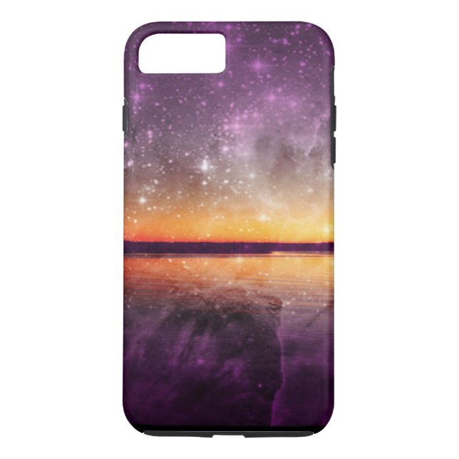 Violet Stars And Sunset Lake iPhone 7 Plus Case (Back)