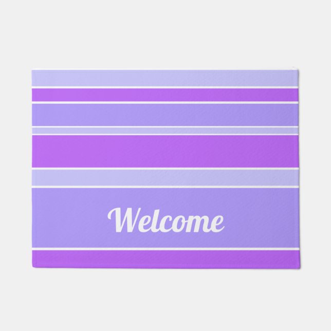 Violet stripes doormat (Front)