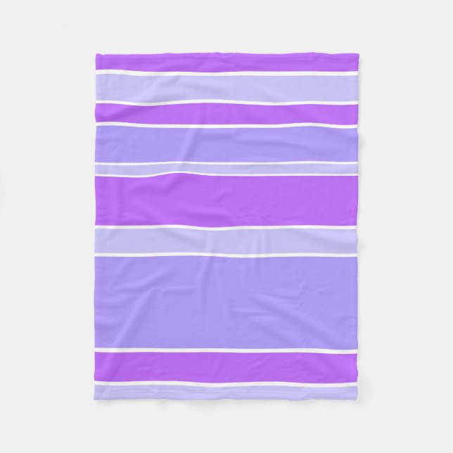 Violet stripes fleece blanket (Front)