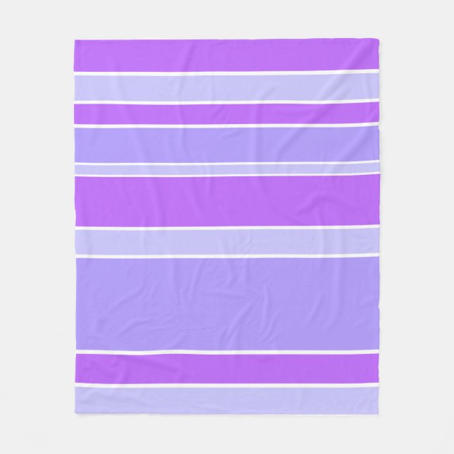 Violet stripes fleece blanket (Front)