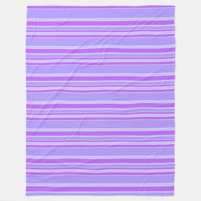 Violet stripes fleece blanket (Front)