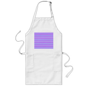 Violet stripes long apron