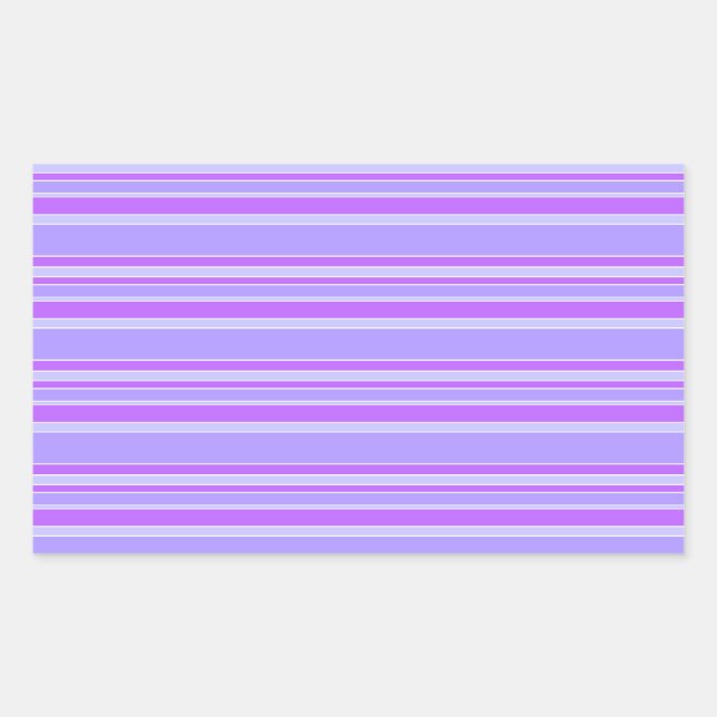 Violet stripes rectangular sticker (Front)