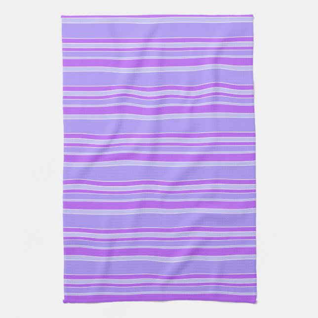 Violet stripes tea towel (Vertical)