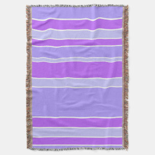 Violet stripes throw blanket