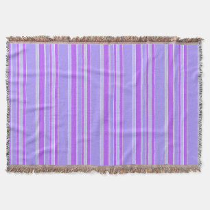 Violet stripes throw blanket