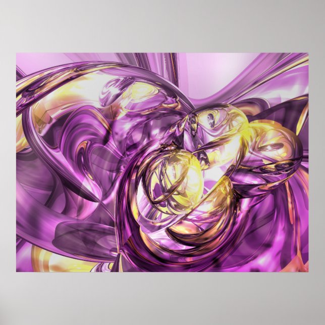 Violet Summer Abstract Poster (Front)