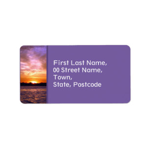 Violet Sunset Address Label
