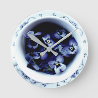 Violet Tea Cup clock
