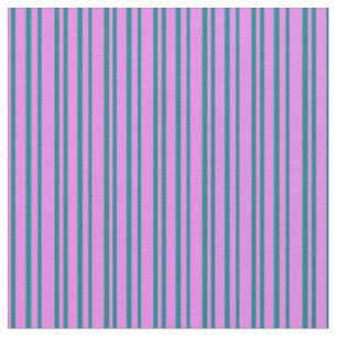 Violet & Teal Coloured Lines Fabric
