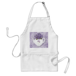 Violet Teapot Apron