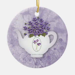 Violet Teapot Ornament