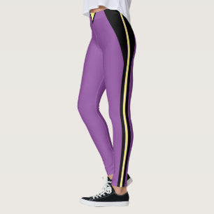 Violet Three Stripe Leggings