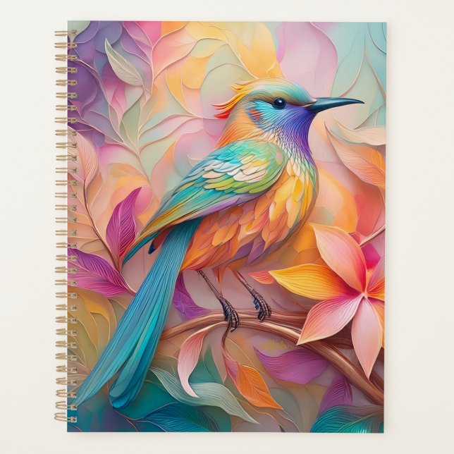 Violet Throated Songbird Fantasy Bird Planner (Front)