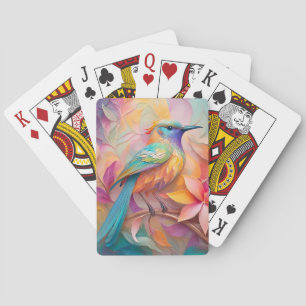 Violet Throated Songbird Fantasy Bird Playing Cards