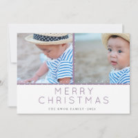 Violet Tidings Polka Dot Christmas Photo