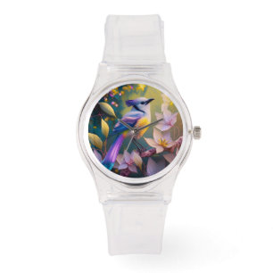 Violet Tufted Yellow Breasted Fantasy Bird Watch