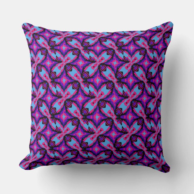 Violet Vintage Throw Pillow (Front)