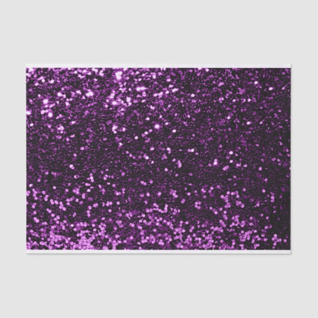 Violet VIP Glitter Fuchsia Purple Sweet 16th Bride Tissue Paper (Front)