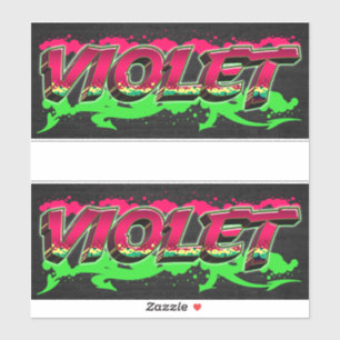 Violet Vorname Name Graffiti Aufkleber Sticker