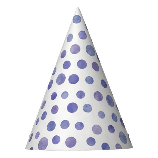 Violet Water Dots Party Hat (Front)