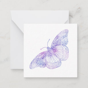 Violet Watercolor Butterfly Card