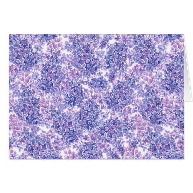 Violet watercolor lilac flowers (Front Horizontal)
